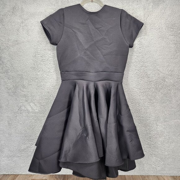 NAKIMULI Women's Size 1X Black Short‎ Sleeve Scuba Circle Pullover Mini Dress - Picture 5 of 8